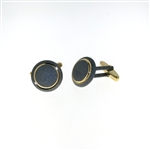 CUF1028 Sterling Silver & Gold Plated Cuff Links