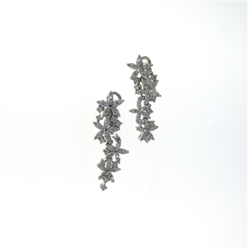 EDC0039 18k White Gold Diamond Earrings