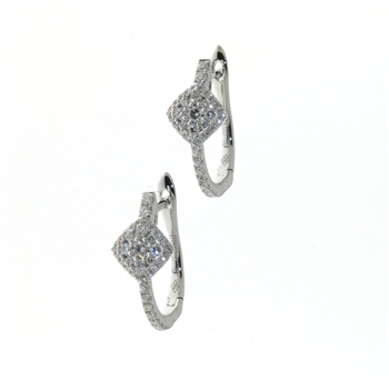 EDC0047 18k White Gold Diamond Earrings