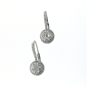 EDC0048 18k White Gold Diamond Earrings