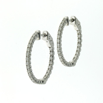 EDC01004 18k White Gold Diamond Earrings