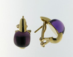 EDC01007 18k Yellow Gold Amethyst Earrings