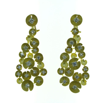 EDC01024 18k Yellow Gold Diamond Earrings