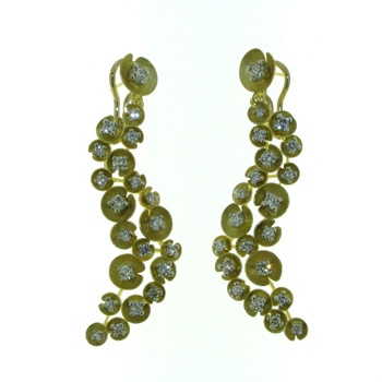 EDC01026 18k Yellow Gold Diamond Earrings