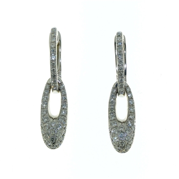 EDC01042 18k White Gold Diamond Earrings