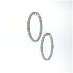 EDC01046 18k White Gold Diamond Earrings