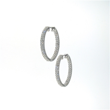 EDC01047 18k White Gold Diamond Earrings