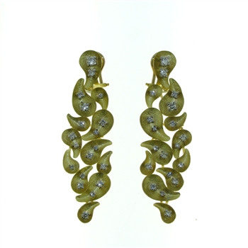EDC01049 18k Yellow Gold Diamond Earrings