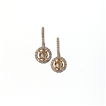 EDC01050 18k Rose Gold Diamond Earrings