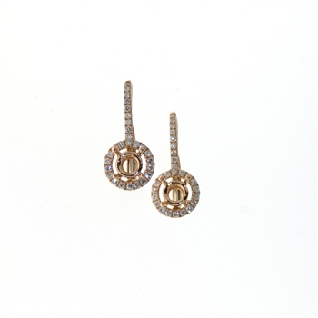EDC01050 18k Rose Gold Diamond Earrings