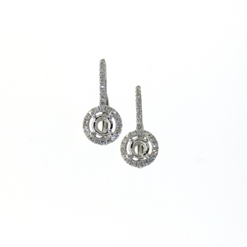 EDC01051 18k White Gold Diamond Earrings