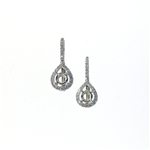 EDC01052 18k White Gold Diamond Earrings