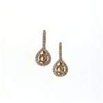 EDC01053 18k Rose Gold Diamond Earrings