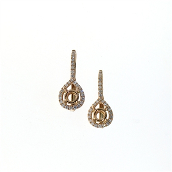 EDC01053 18k Rose Gold Diamond Earrings