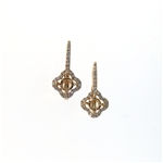 EDC01054 18k Rose Gold Diamond Earrings