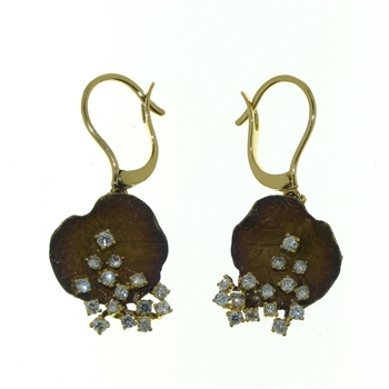EDC01069 18k Yellow Gold Diamond Earrings
