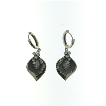 EDC0167 18k White Gold Diamond Earrings
