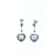 EDP0020 18k White Gold Diamond Amethyst Earrings