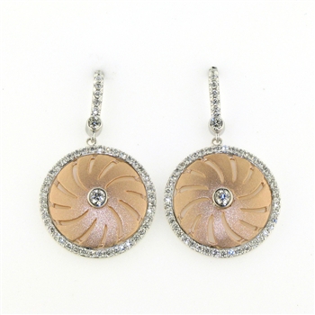 EDP0110 18k Rose Gold Diamond Earrings