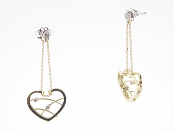EDP2089 18k Yellow Gold Diamond Earrings