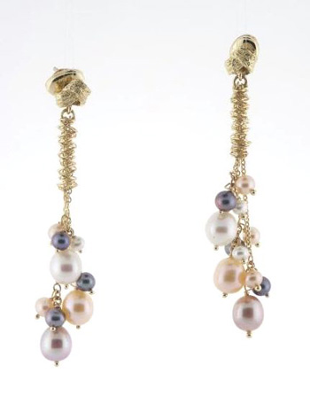 EDP2590 18k Yellow Gold Pearl Earrings