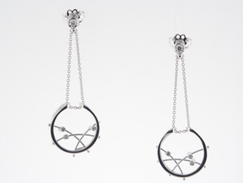 EDP2631 18k White Gold Diamond Earrings