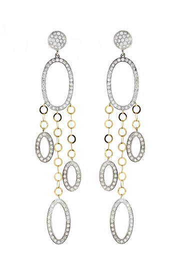 EDP2639 18k White & Yellow Gold Diamond Earrings