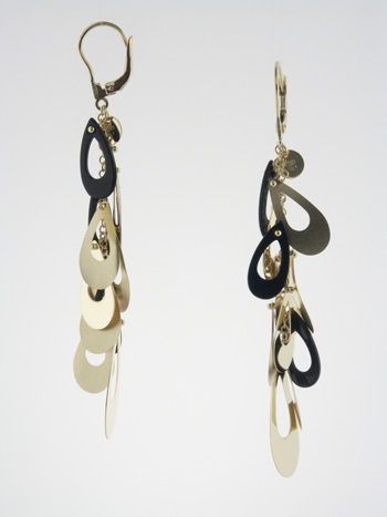 EGC1007 18k Yellow Gold Onyx Earrings