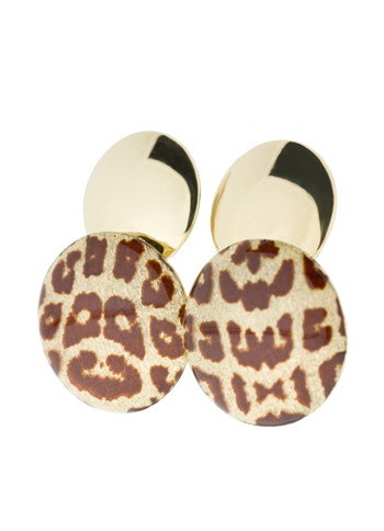 EGP2021 18k Yellow Gold Enamel Earrings
