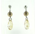ESP1032 Sterling Silver Crystal Pearl Earrings