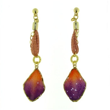 ESS1167 Sterling Silver Petal Earrings
