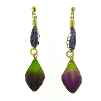 ESS1168 Sterling Silver Petal Earrings