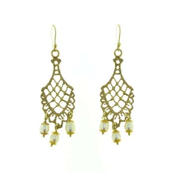 ESS1172 Sterling Silver Pearl Earrings