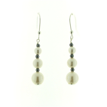 ESS1178 Sterling Silver Pearl Earrings