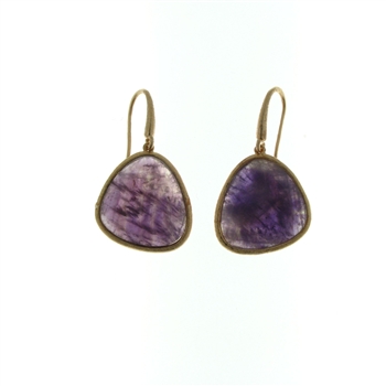 ESS1230 Sterling Silver Amethyst Earrings