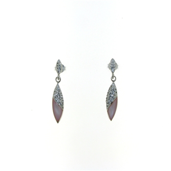 ESS1268 Sterling Silver Crystal Earrings