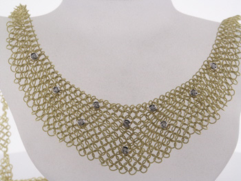 NEC1045 18k Yellow & White Gold Diamond Necklace