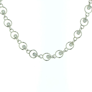 NEC1076 18k White Gold Diamond Necklace