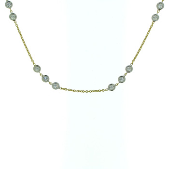 NEC1096 18k Yellow Gold Diamond Necklace
