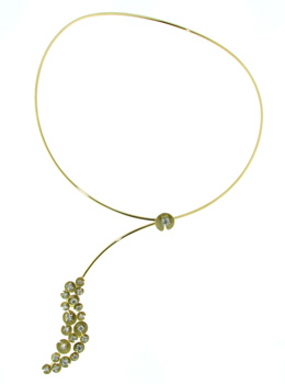 NEC1105 18k Yellow Gold Diamond Necklace