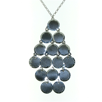 Round/Disc Grey/Center Rhodium Outside