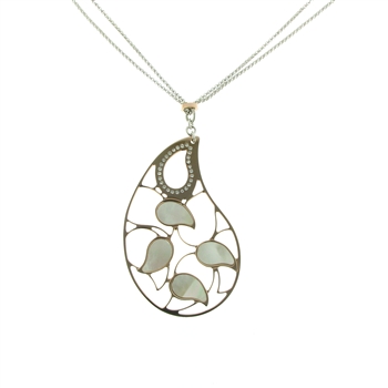 NLS1157  Tear Drop With Mother of Pearl