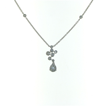 PLD0046 18k White Gold Diamond Necklace