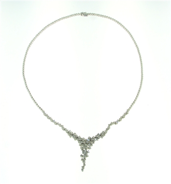 PLD0056 18k White Gold Diamond Necklace