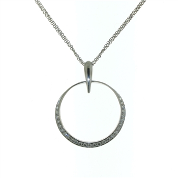 PLD0058 18k White Gold Diamond Necklace