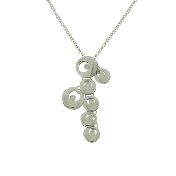 PLD01014 18k White Gold Diamond Pendant