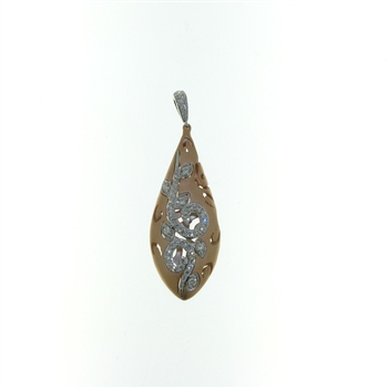 PLD01022 18k Rose Gold Diamond Pendant