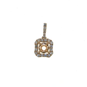 PLD01028 18k Rose Gold Diamond Pendant