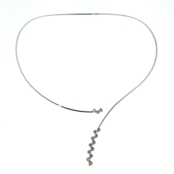 PLD0155 18k White Gold Diamond Necklace