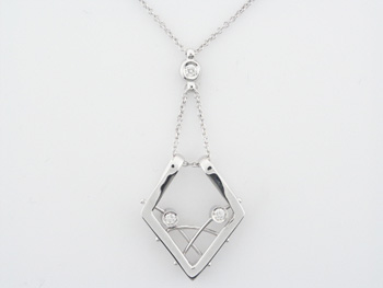 PLD3226 18k White Gold Diamond Necklace